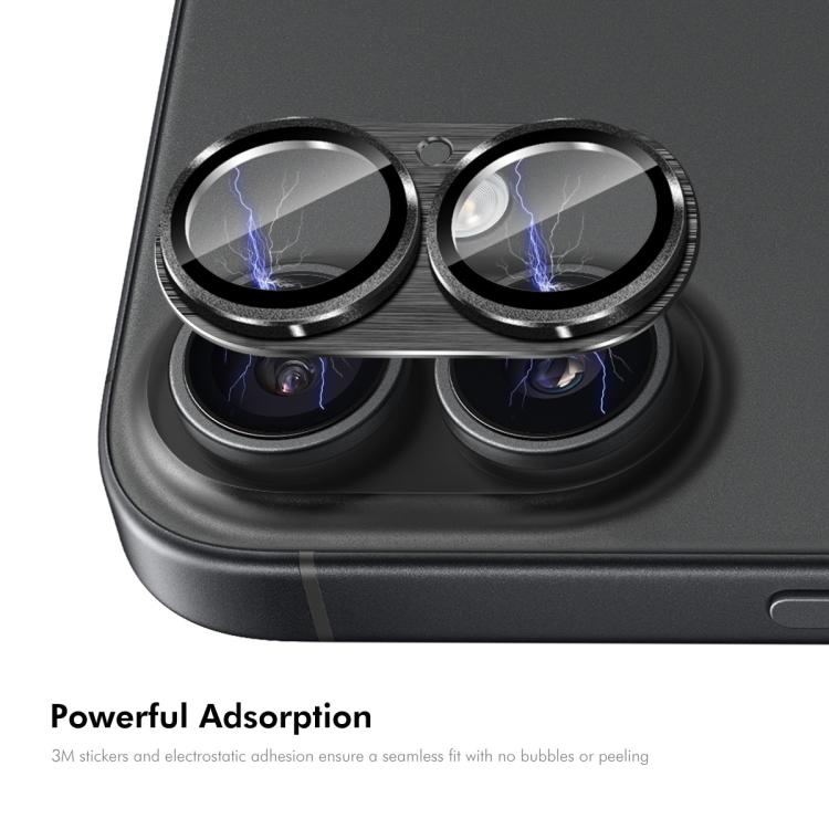 For iPhone 17 ENKAY Anti-reflection Camera Lens Brushed Aluminium Alloy Tempered Glass Film(Light Purple) - iPhone 17 Tempered Glass by ENKAY | Online Shopping UK | buy2fix