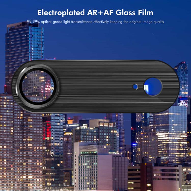 For iPhone Air ENKAY Anti-reflection Camera Lens Brushed Aluminium Alloy Tempered Glass Film(Black) - iPhone Air Tempered Glass by ENKAY | Online Shopping UK | buy2fix