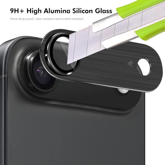 For iPhone 17 Air ENKAY Anti-reflection Camera Lens Brushed Aluminium Alloy Tempered Glass Film(Golden) - iPhone 17 Air Tempered Glass by ENKAY | Online Shopping UK | buy2fix