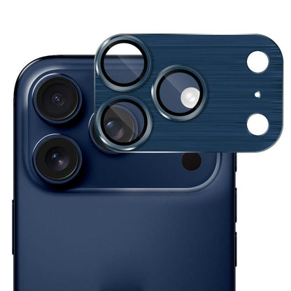 For iPhone 17 Pro Max ENKAY Anti-reflection Camera Lens Brushed Aluminium Alloy Tempered Glass Film(Blue) - iPhone 17 Pro Max Tempered Glass by ENKAY | Online Shopping UK | buy2fix