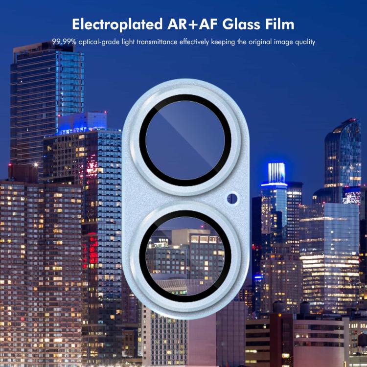 For iPhone 17 ENKAY Anti-reflection Camera Lens Frosted Armor Aluminium Alloy Tempered Glass Film(Silver) - iPhone 17 Tempered Glass by ENKAY | Online Shopping UK | buy2fix