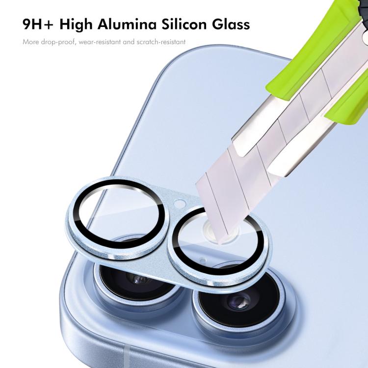 For iPhone 17 ENKAY Anti-reflection Camera Lens Frosted Armor Aluminium Alloy Tempered Glass Film(Light Green) - iPhone 17 Tempered Glass by ENKAY | Online Shopping UK | buy2fix