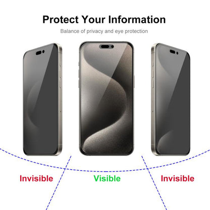 For iPhone 16 Pro Max JUNSUNMAY 25pcs Silk Print Full Coverage Privacy Tempered Glass Film - iPhone 16 Pro Max Tempered Glass by JUNSUNMAY | Online Shopping UK | buy2fix