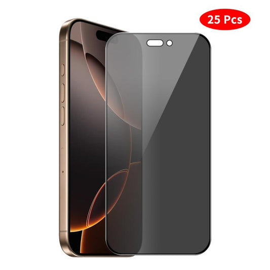 For iPhone 16 Pro JUNSUNMAY 25pcs Silk Print Full Coverage Privacy Tempered Glass Film - iPhone 16 Pro Tempered Glass by JUNSUNMAY | Online Shopping UK | buy2fix