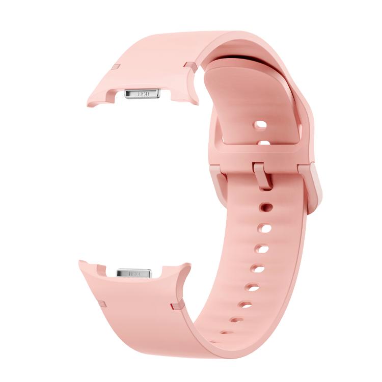 For Samsung Galaxy Watch8 44mm Speed Bezel and Solid Color Stitched Silicone Watch Band(Pink Silver) - Watch Bands by buy2fix | Online Shopping UK | buy2fix