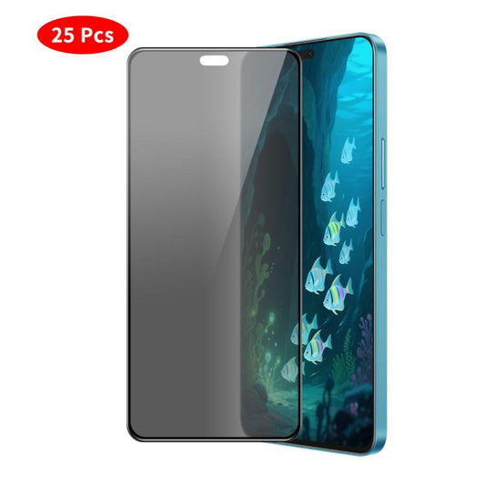 For Honor 400 5G Global 156.5mm JUNSUNMAY 25pcs Silk Print Full Coverage Privacy Tempered Glass Film - Honor Tempered Glass by JUNSUNMAY | Online Shopping UK | buy2fix