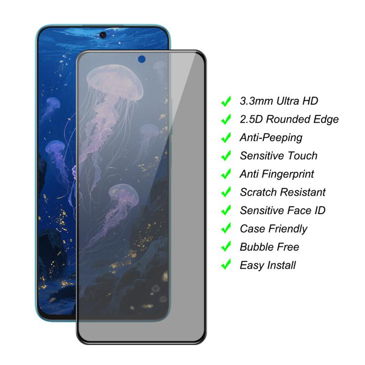 For Xiaomi 14T / 14T Pro JUNSUNMAY 25pcs Silk Print Full Coverage Privacy Tempered Glass Film -  by JUNSUNMAY | Online Shopping UK | buy2fix