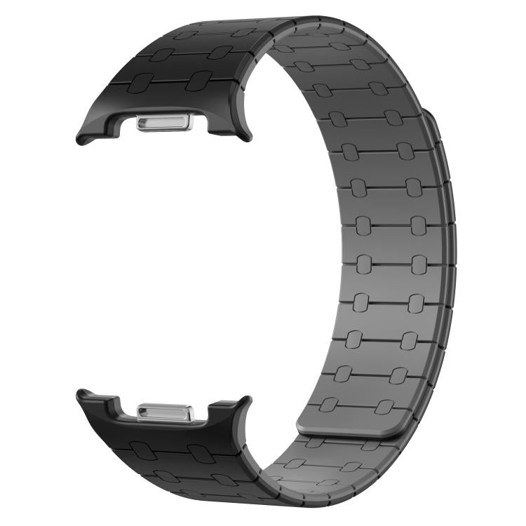 For Samsung Galaxy Watch8 / Watch8 Classic Integrated Magnetic Silicone Watch Band(Black+Gray) - Watch Bands by buy2fix | Online Shopping UK | buy2fix