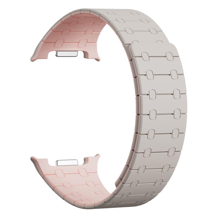 For Samsung Galaxy Watch8 / Watch8 Classic Integrated Magnetic Silicone Watch Band(Starlight+Pink) - Watch Bands by buy2fix | Online Shopping UK | buy2fix