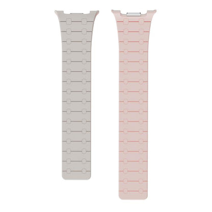 For Samsung Galaxy Watch8 / Watch8 Classic Integrated Magnetic Silicone Watch Band(Starlight+Pink) - Watch Bands by buy2fix | Online Shopping UK | buy2fix