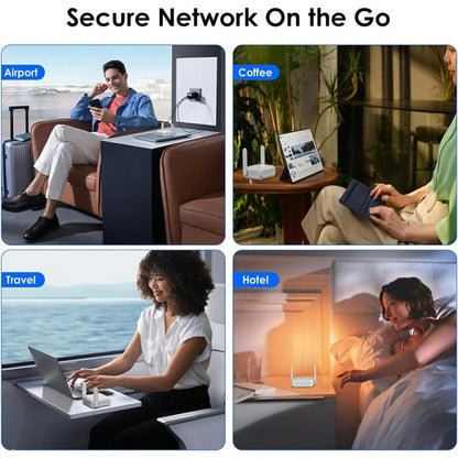 WAVLINK WNT100X3  AX3000 160MHz MU-MIMO OFDMA VPN Dual Band WiFi 6 Travel Router, Color:UK Plug - Wireless Routers by WAVLINK | Online Shopping UK | buy2fix