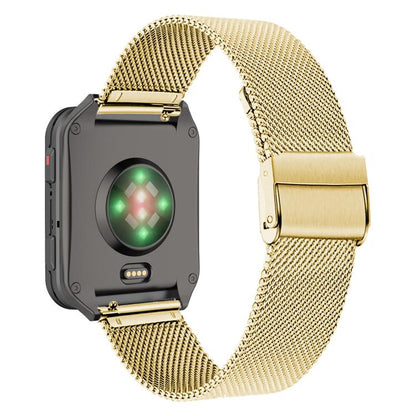 For Garmin Venu X1 Double Buckle Milanese Stainless Steel Watch Band(Gold) - Watch Bands by buy2fix | Online Shopping UK | buy2fix