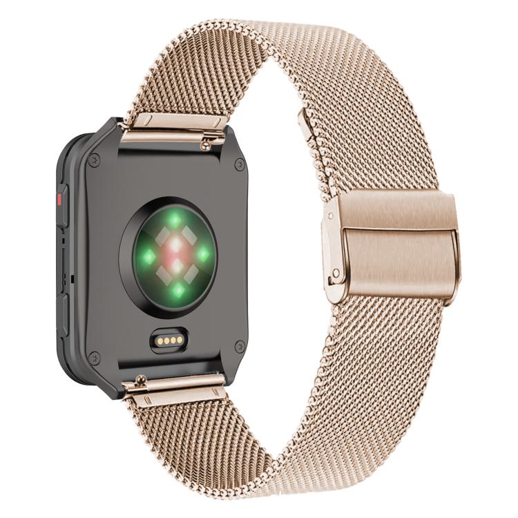 For Garmin Venu X1 Double Buckle Milanese Stainless Steel Watch Band(Rose Gold) - Watch Bands by buy2fix | Online Shopping UK | buy2fix