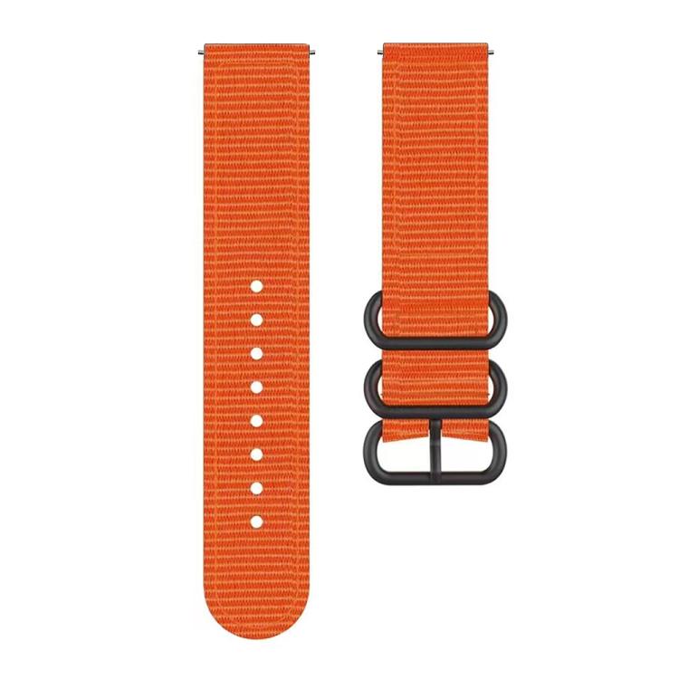 For Garmin Venu X1 Ring Buckle Nylon Canvas Watch Band(Orange) - Watch Bands by buy2fix | Online Shopping UK | buy2fix