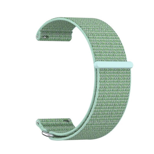 For Garmin Venu X1 Two Section Metal Ring Nylon Hook and Loop Fastener Watch Band(Aqua) - Watch Bands by buy2fix | Online Shopping UK | buy2fix