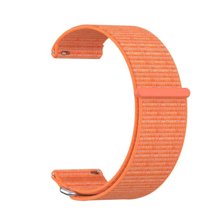 For Garmin Venu X1 Two Section Metal Ring Nylon Hook and Loop Fastener Watch Band(Bright Orange) - Watch Bands by buy2fix | Online Shopping UK | buy2fix
