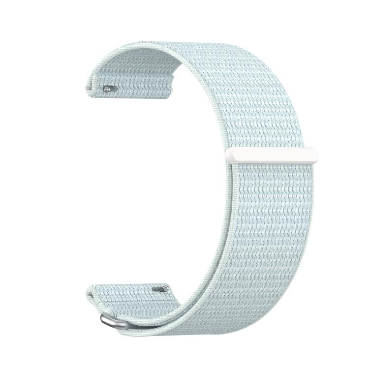 For Garmin Venu X1 Two Section Metal Ring Nylon Hook and Loop Fastener Watch Band(Light Green) - Watch Bands by buy2fix | Online Shopping UK | buy2fix