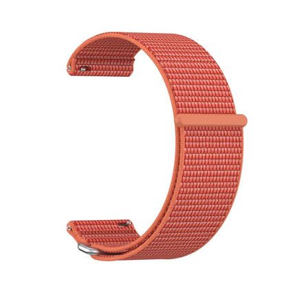 For Garmin Venu X1 Two Section Metal Ring Nylon Hook and Loop Fastener Watch Band(Rose Red) - Watch Bands by buy2fix | Online Shopping UK | buy2fix