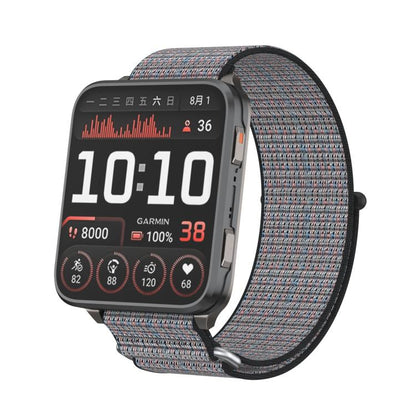 For Garmin Venu X1 Two Section Metal Ring Nylon Hook and Loop Fastener Watch Band(Lava) - Watch Bands by buy2fix | Online Shopping UK | buy2fix