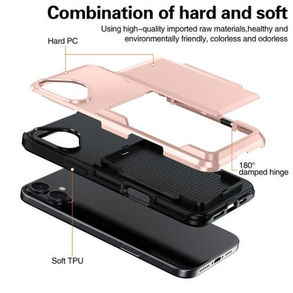 For iPhone 16 Plus Kalebol Flip Card Wallet Holder Shockproof Phone Case(Red) - iPhone 16 Plus Cases by Kalebol | Online Shopping UK | buy2fix