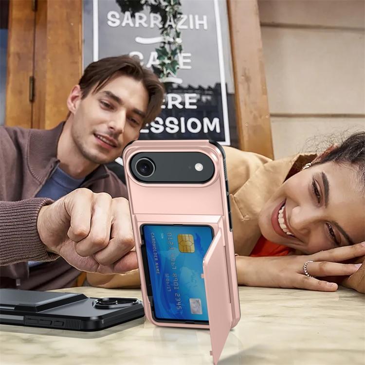 For iPhone Air Kalebol Flip Card Wallet Holder Shockproof Phone Case(Army Green) - iPhone Air Cases by Kalebol | Online Shopping UK | buy2fix