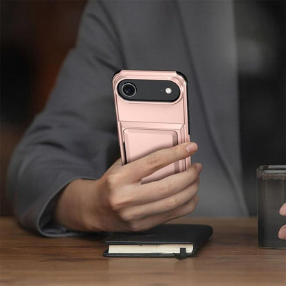 For iPhone 17 Air Kalebol Flip Card Wallet Holder Shockproof Phone Case(Gray) - iPhone 17 Air Cases by Kalebol | Online Shopping UK | buy2fix