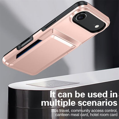 For iPhone 17 Air Kalebol Flip Card Wallet Holder Shockproof Phone Case(Gray) - iPhone 17 Air Cases by Kalebol | Online Shopping UK | buy2fix