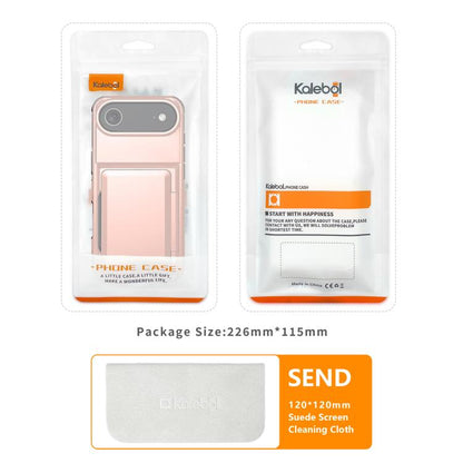 For iPhone 16 Kalebol Flip Card Wallet Holder Shockproof Phone Case(Rose Gold) - iPhone 16 Cases by Kalebol | Online Shopping UK | buy2fix