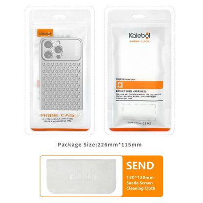 For iPhone 16 Pro Kalebol Metal Cooling Breathable Hollow Phone Case(Silver) - iPhone 16 Pro Cases by Kalebol | Online Shopping UK | buy2fix