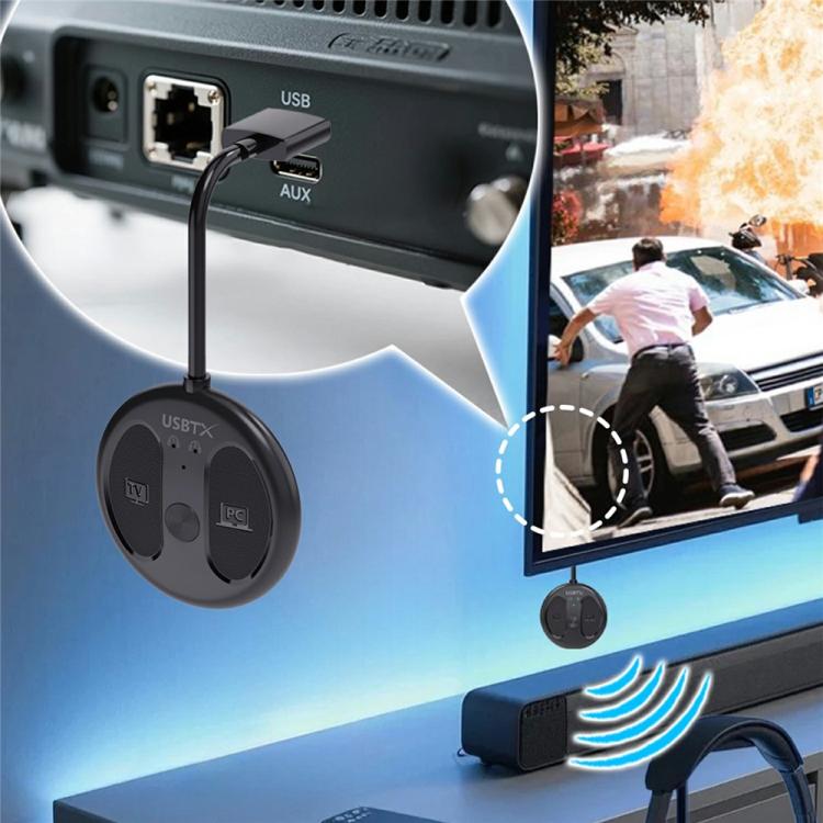 For TV PC LE524 USB Bluetooth 5.4 Audio Transmitter 50m Range Dual Connection Adapter - Android TV Sticks by buy2fix | Online Shopping UK | buy2fix