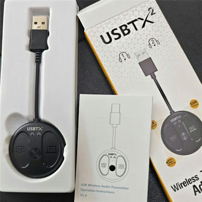 For TV PC LE524 USB Bluetooth 5.4 Audio Transmitter 50m Range Dual Connection Adapter - Android TV Sticks by buy2fix | Online Shopping UK | buy2fix