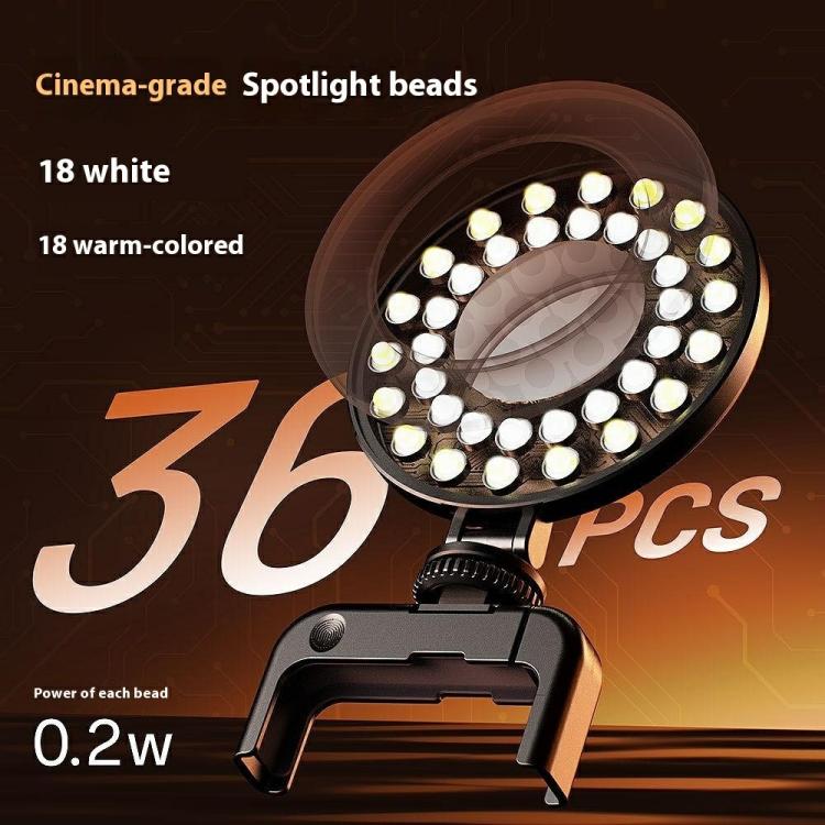 A01 Smartphone Photography Live Streaming Round LED Fill Light Portable Selfie Light(White) - Selfie Light by buy2fix | Online Shopping UK | buy2fix