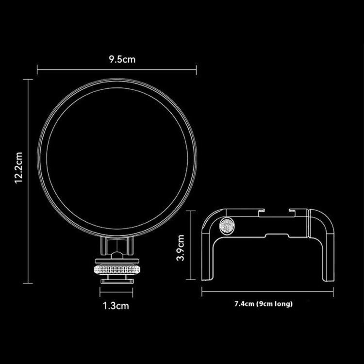 A01 Smartphone Photography Live Streaming Round LED Fill Light Portable Selfie Light(White) - Selfie Light by buy2fix | Online Shopping UK | buy2fix