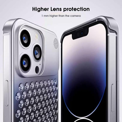For iPhone 16 Pro Max Kalebol Aromatherapy Aluminum Alloy Cooling Phone Case(Silver) - iPhone 16 Pro Max Cases by Kalebol | Online Shopping UK | buy2fix