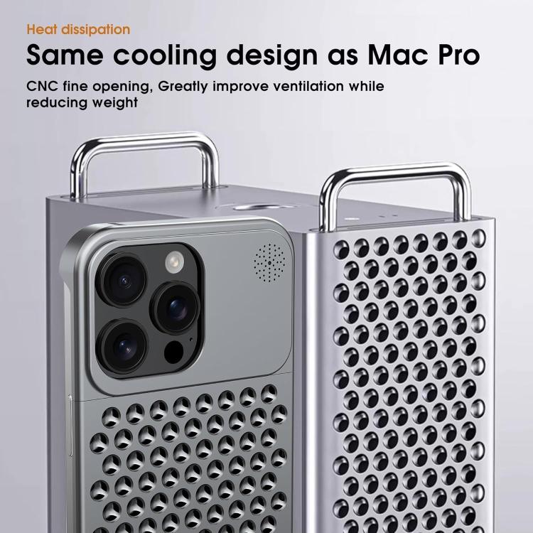 For iPhone 16 Pro Kalebol Aromatherapy Aluminum Alloy Cooling Phone Case(Gray) - iPhone 16 Pro Cases by Kalebol | Online Shopping UK | buy2fix