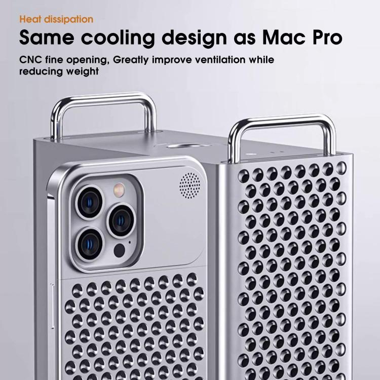 For iPhone 16 Pro Kalebol Aromatherapy Aluminum Alloy Cooling Phone Case(Silver) - iPhone 16 Pro Cases by Kalebol | Online Shopping UK | buy2fix