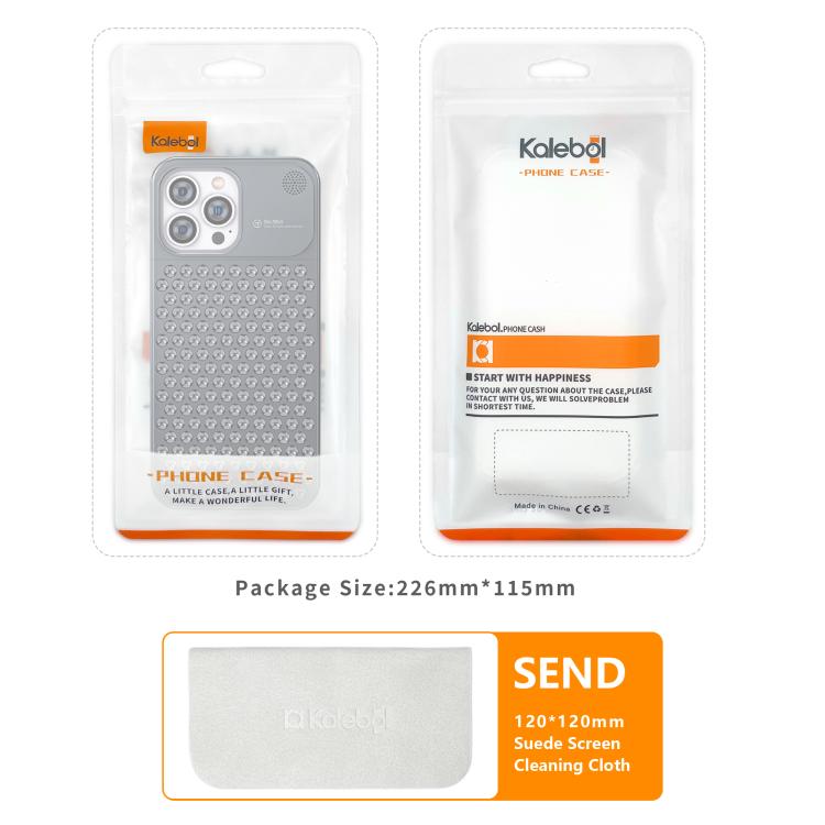 For iPhone 16 Kalebol Aromatherapy Aluminum Alloy Cooling Phone Case(Silver) - iPhone 16 Cases by Kalebol | Online Shopping UK | buy2fix
