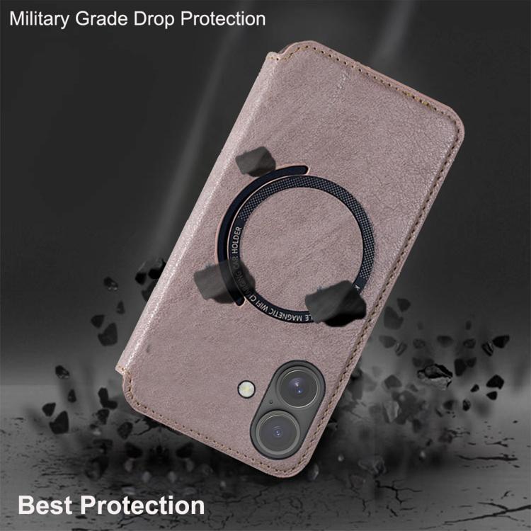 For iPhone 17 Kalebol Flip Card Slot MagSafe Leather Phone Case(Pink) - iPhone 17 Cases by Kalebol | Online Shopping UK | buy2fix