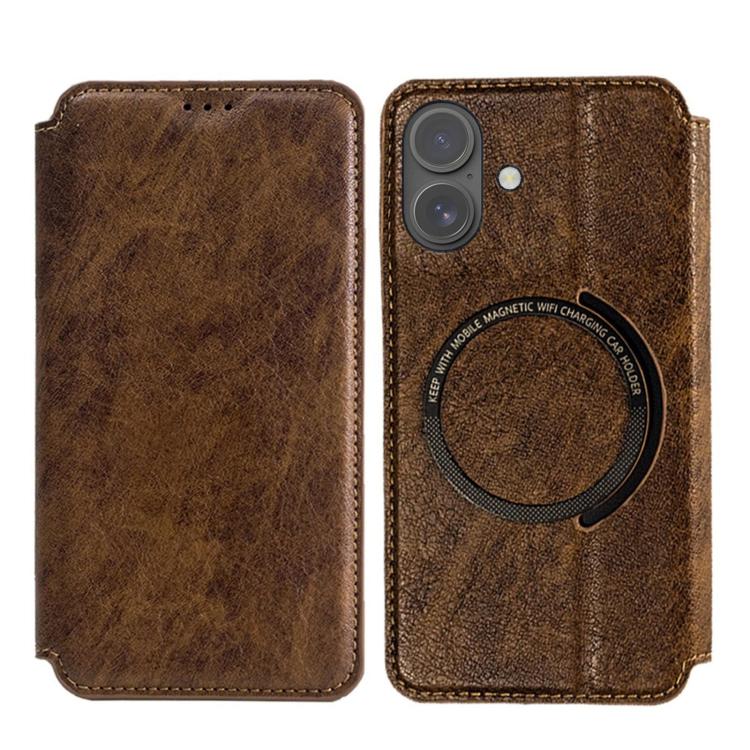 For iPhone 17 Kalebol Flip Card Slot MagSafe Leather Phone Case(Brown) - iPhone 17 Cases by Kalebol | Online Shopping UK | buy2fix