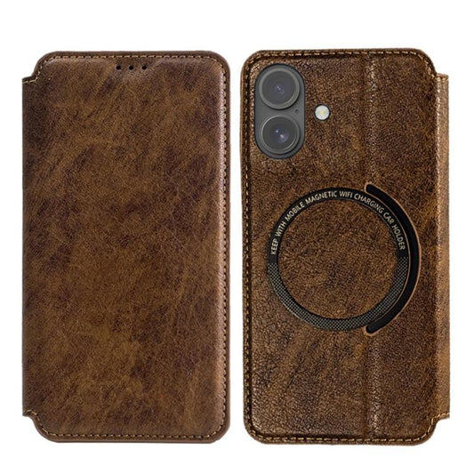 For iPhone 17 Kalebol Flip Card Slot MagSafe Leather Phone Case(Brown) - iPhone 17 Cases by Kalebol | Online Shopping UK | buy2fix