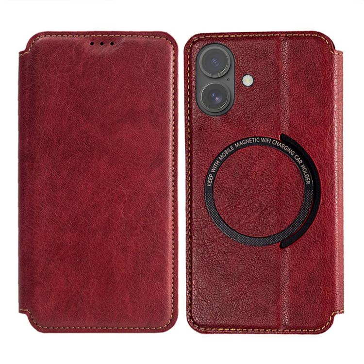 For iPhone 17 Kalebol Flip Card Slot MagSafe Leather Phone Case(Red) - iPhone 17 Cases by Kalebol | Online Shopping UK | buy2fix