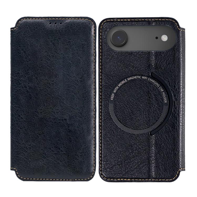 For iPhone 17 Air Kalebol Flip Card Slot MagSafe Leather Phone Case(Black) - iPhone 17 Air Cases by Kalebol | Online Shopping UK | buy2fix