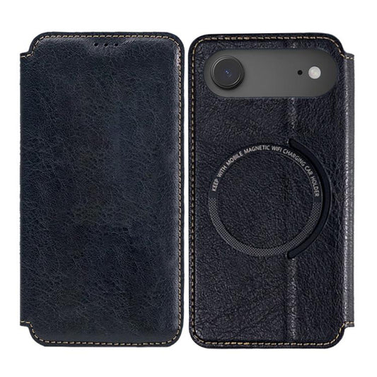 For iPhone 17 Air Kalebol Flip Card Slot MagSafe Leather Phone Case(Black) - iPhone 17 Air Cases by Kalebol | Online Shopping UK | buy2fix