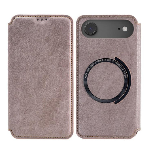 For iPhone 17 Air Kalebol Flip Card Slot MagSafe Leather Phone Case(Pink)