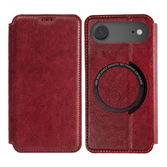 For iPhone Air Kalebol Flip Card Slot MagSafe Leather Phone Case(Red) - iPhone Air Cases by Kalebol | Online Shopping UK | buy2fix