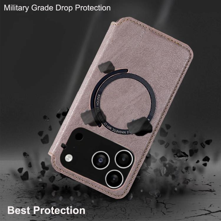 For iPhone 17 Pro Kalebol Flip Card Slot MagSafe Leather Phone Case(Brown) - iPhone 17 Pro Cases by Kalebol | Online Shopping UK | buy2fix