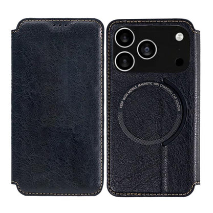 For iPhone 17 Pro Max Kalebol Flip Card Slot MagSafe Leather Phone Case(Black) - iPhone 17 Pro Max Cases by Kalebol | Online Shopping UK | buy2fix