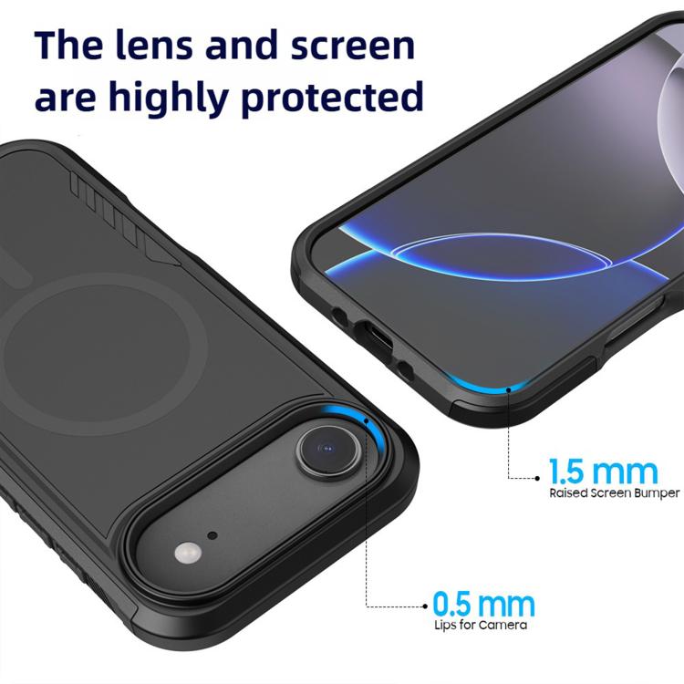 For iPhone 17 Air Kalebol 2 in 1 Matte MagSafe Shockproof Phone Case - iPhone 17 Air Cases by Kalebol | Online Shopping UK | buy2fix