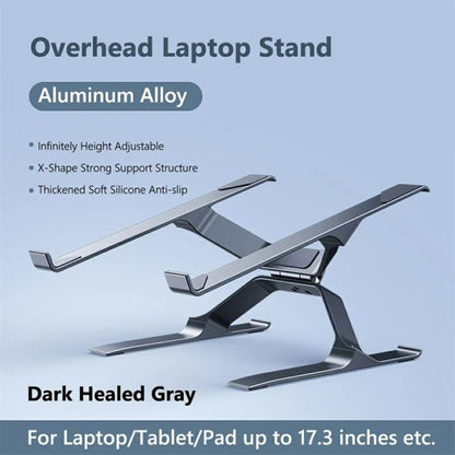P70 X-Shape Aluminum Alloy Stand Height Adjustable Foldable Cooling Bracket for Laptop / Tablet(Dark Grey) - Laptop Stand by buy2fix | Online Shopping UK | buy2fix