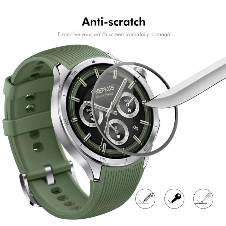 For OnePlus Watch 3 46mm 5pcs ENKAY 3D Full Coverage Soft PC Edge PMMA HD Screen Protector Film - Screen Protector by ENKAY | Online Shopping UK | buy2fix